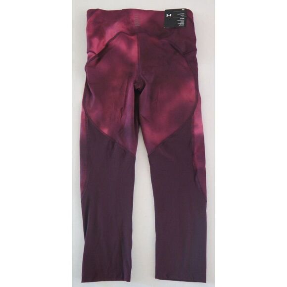 Under Armour 1353511 501 Women's Sz S Purple Fly Fast Printed Crop Leggings - Picture 2 of 5